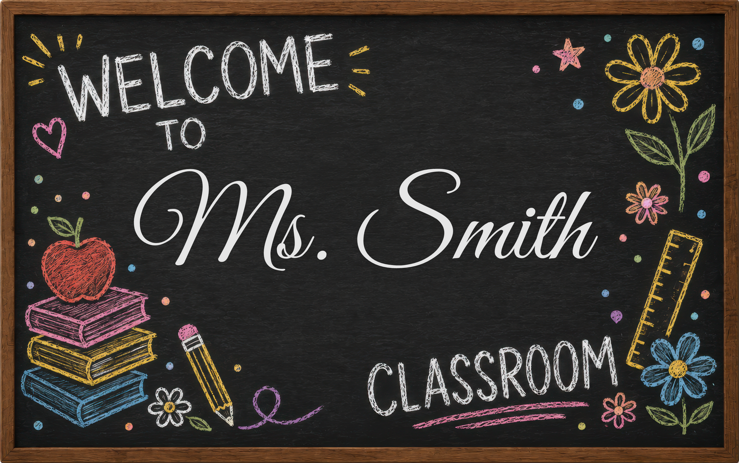 Personalized Teacher Door Sign, Back To School Classroom Decor, Teacher Door Hanger, New Teacher Gifts, Custom 3D Teacher Sign