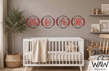 Custom Wooden Name Monogram Letter/ Personalized Name Sign/ Personalized Custom Gifts/ Wall Art/Home Decor