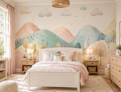 How to install peel and stick mountain wallpaper panels