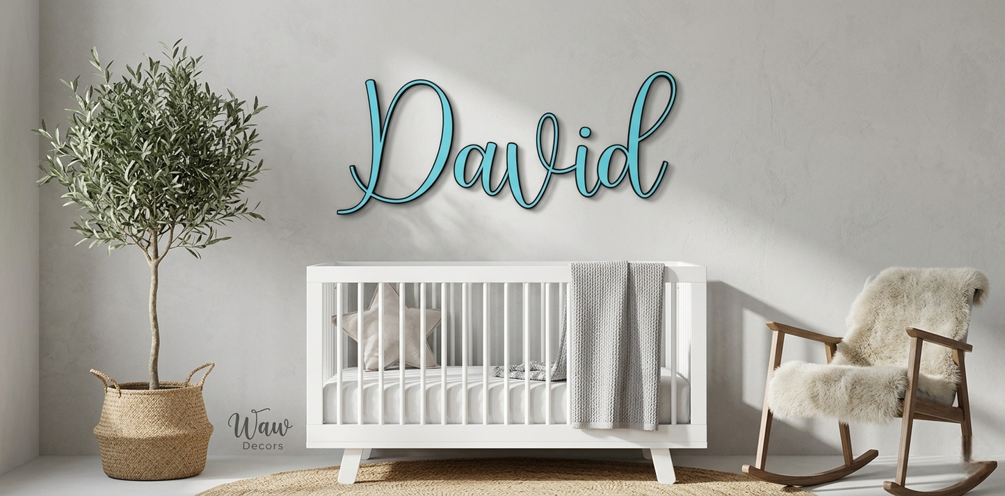 Cartel de madera personalizado con nombre