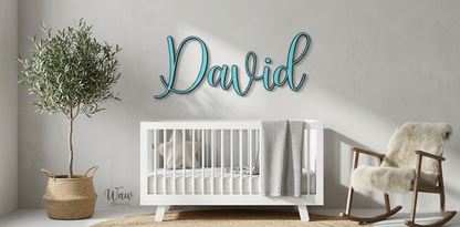 Cartel de madera personalizado con nombre