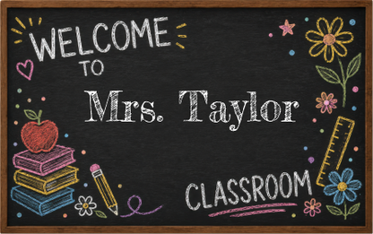 Personalized Teacher Door Sign, Back To School Classroom Decor, Teacher Door Hanger, New Teacher Gifts, Custom 3D Teacher Sign