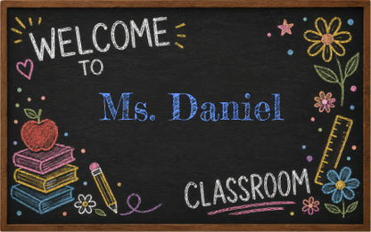Personalized Teacher Door Sign, Back To School Classroom Decor, Teacher Door Hanger, New Teacher Gifts, Custom 3D Teacher Sign