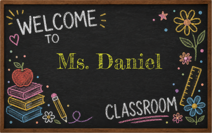 Personalized Teacher Door Sign, Back To School Classroom Decor, Teacher Door Hanger, New Teacher Gifts, Custom 3D Teacher Sign
