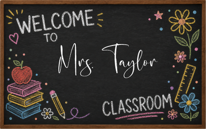 Personalized Teacher Door Sign, Back To School Classroom Decor, Teacher Door Hanger, New Teacher Gifts, Custom 3D Teacher Sign