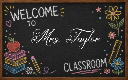Personalized Teacher Door Sign, Back To School Classroom Decor, Teacher Door Hanger, New Teacher Gifts, Custom 3D Teacher Sign