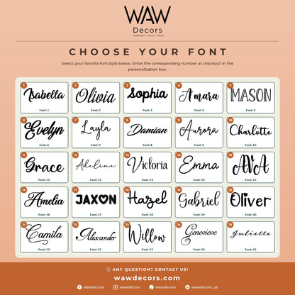 Custom Wood Name Sign | Personalized Nursery Wall Decor
